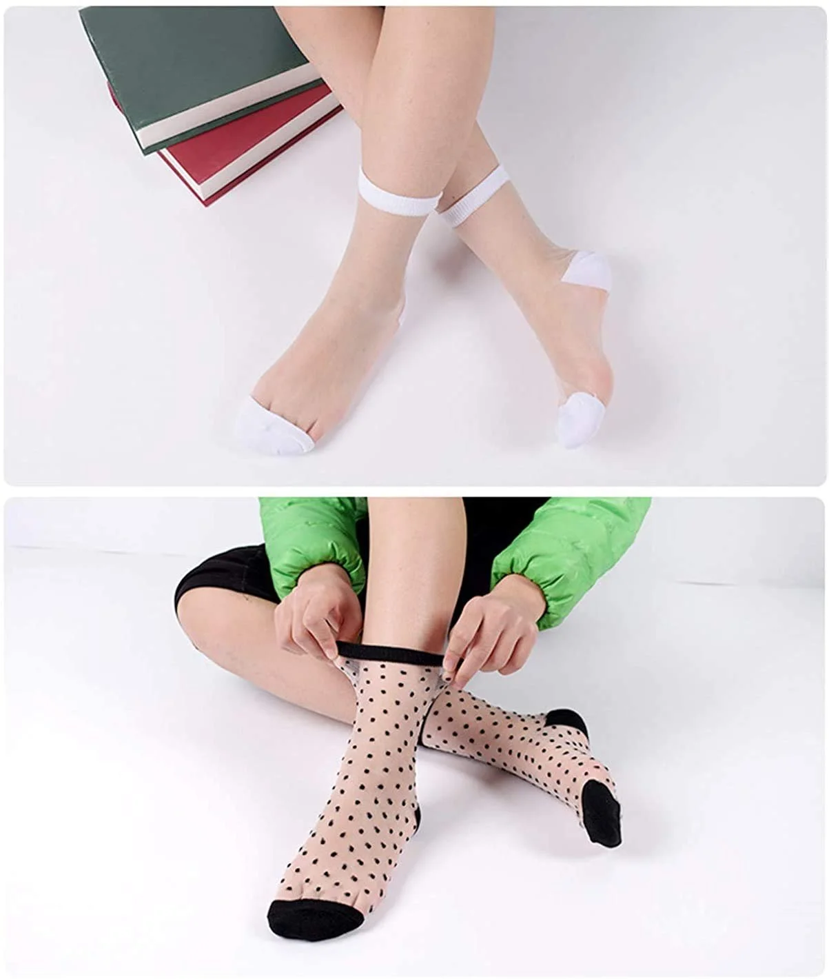 Прозорі шкарпетки Жіночі Мереживні Вишивка Кристал Мода 10 пар, фото №4 Прозорі шкарпетки Жіночі Мереживні Вишивка Кристал Мода 10 пар, фото №4