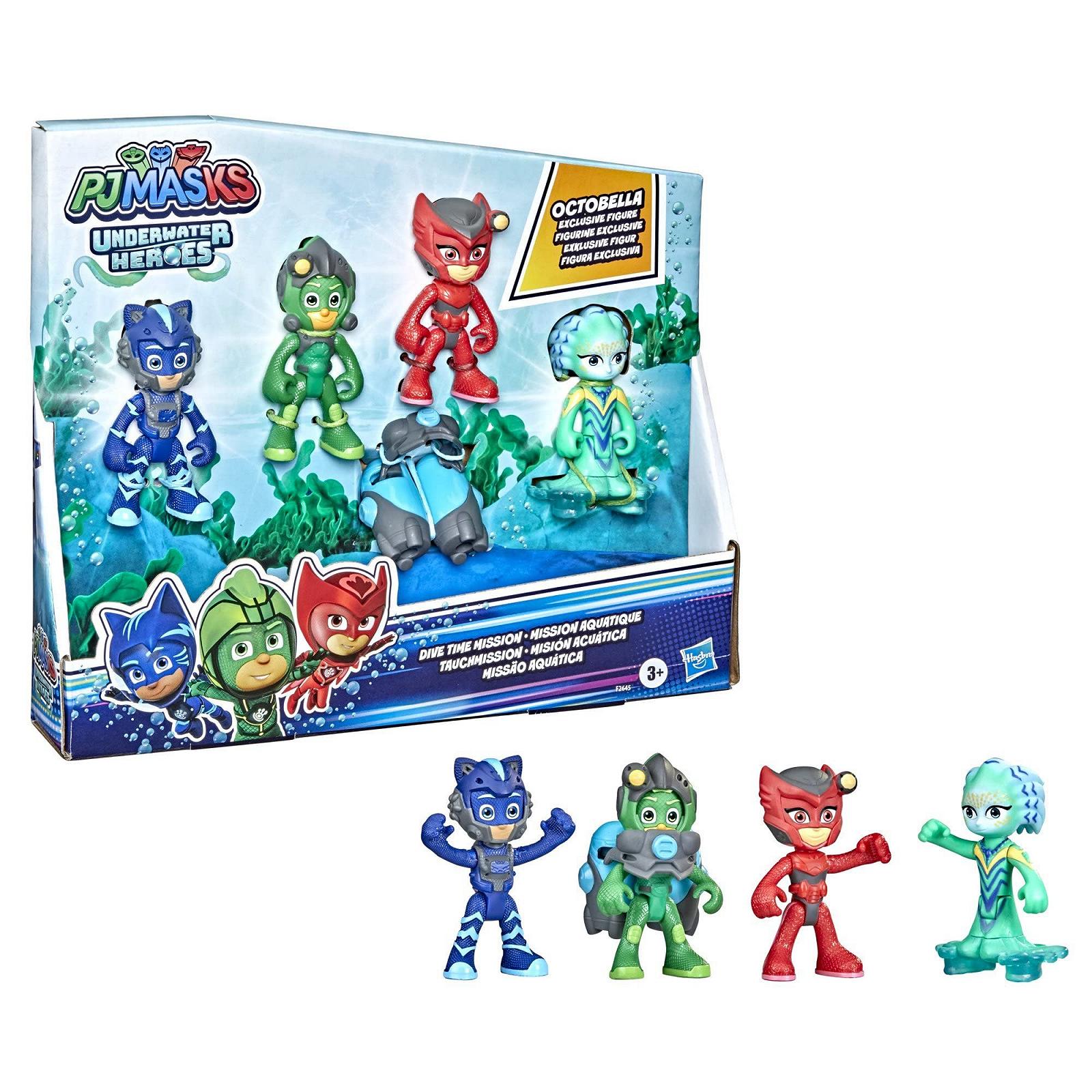 Набор фигурок PJ Masks Подводные Герои: Время для миссии, 4 фигурки PJ Masks: Гекко, Олетт, Кэтбой и Октобелла, фото №4
