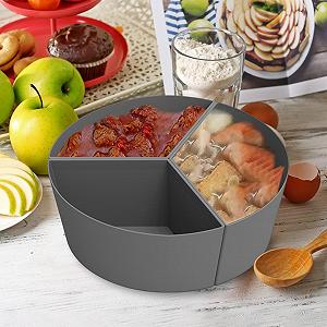 Лайнеры Crock Pott для приготовления пищи многоразовые разделители овальной и круглой формы с 3 отсеками для мультиварок кухонные аксессуары synthetic.ua - Фото 1
