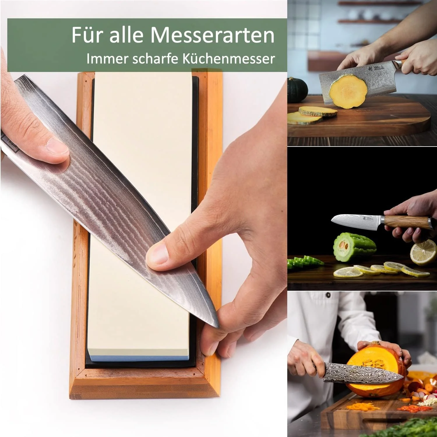 Точильний камінь Wakoli 1000/4000 корунд з дерев'яним та силіконовим тримачем, фото №5