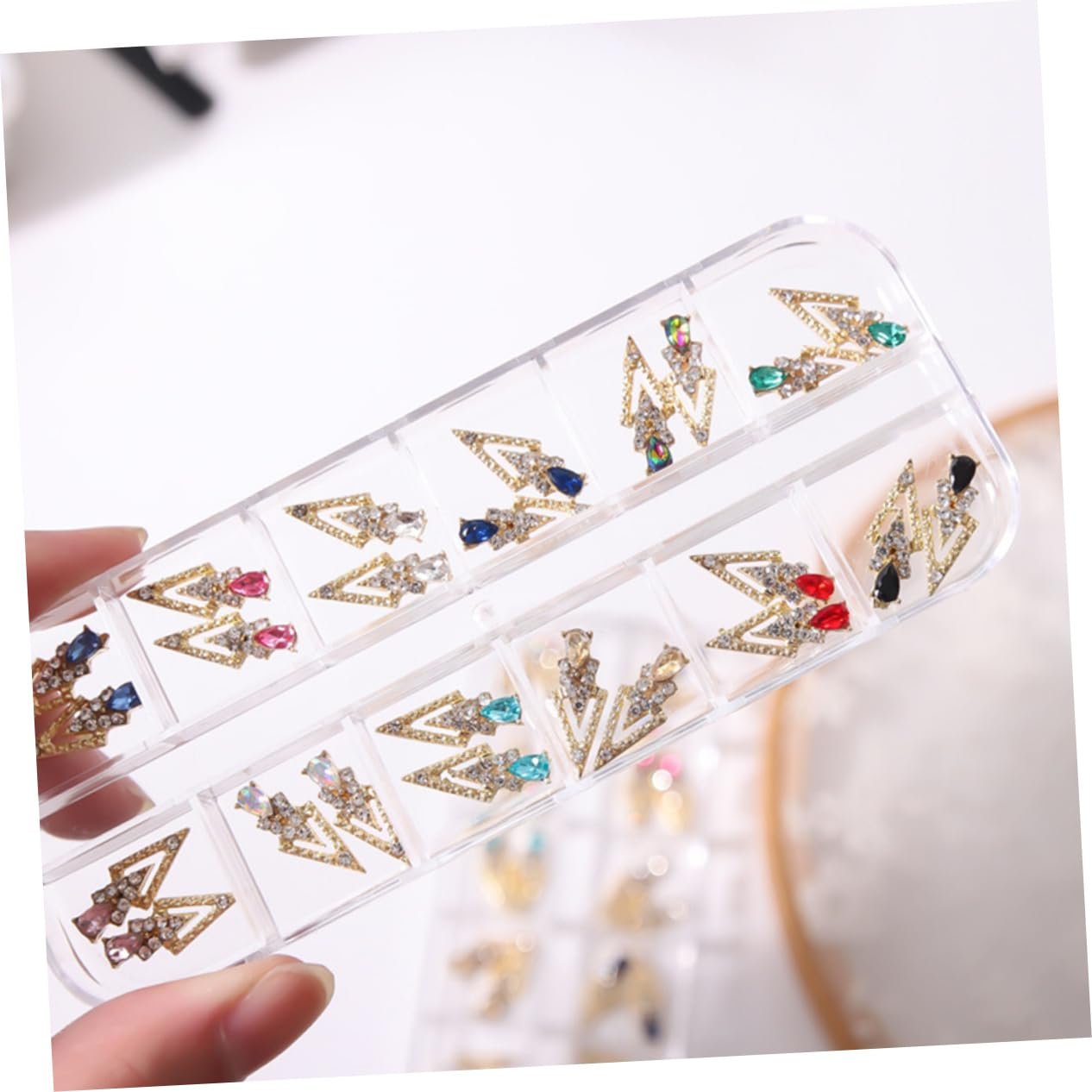 Украшения для ногтей со стразами, 72 шт, блестящие, подходят для украшения ногтей, аксессуары для вечеринок и особых случаев, фото №6
