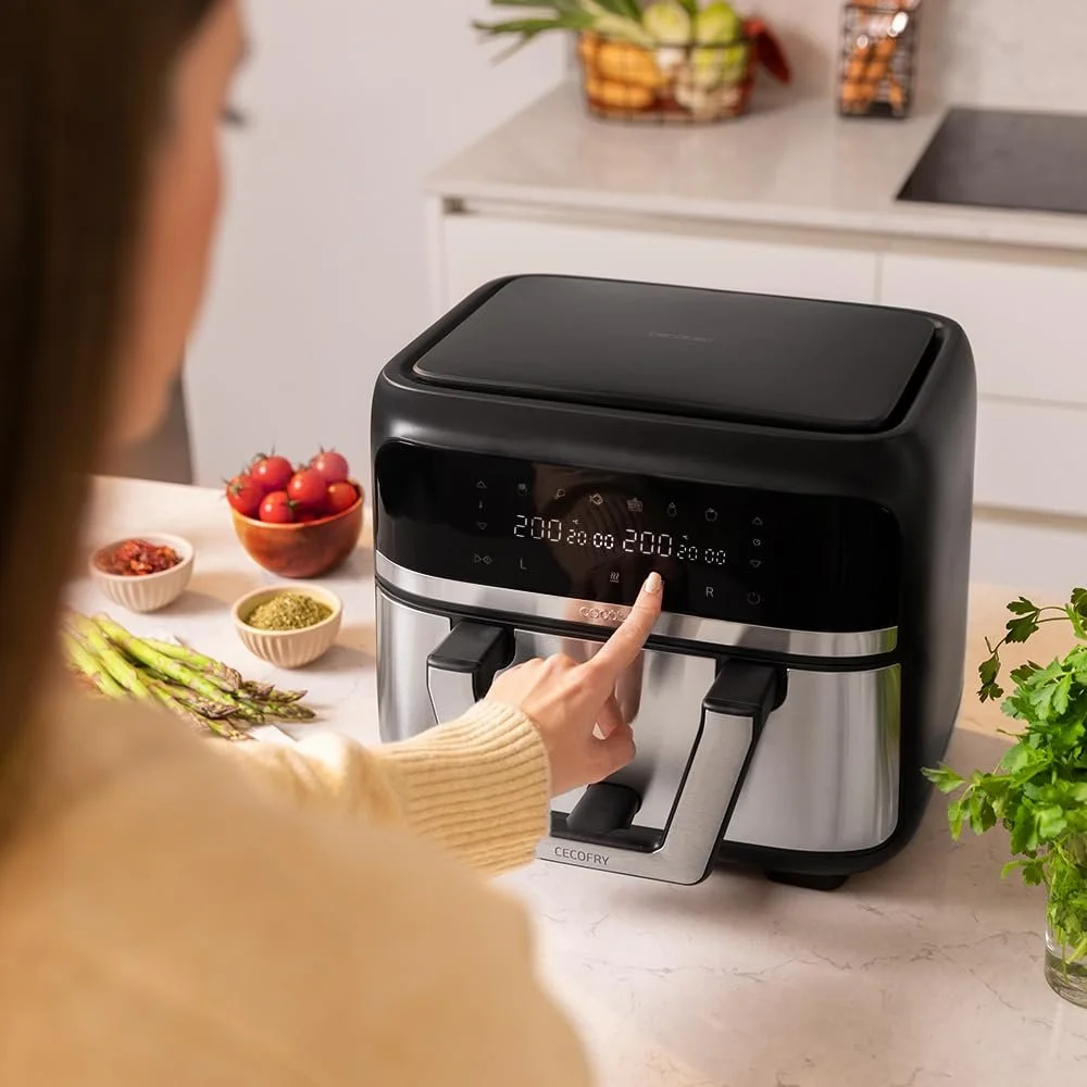 Мультипечь Cecotec Cecofry Dual 9000 9 л 2850 Вт Сенсорная панель 6 режимов PerfectCook, фото №5 Мультипечь Cecotec Cecofry Dual 9000 9 л 2850 Вт Сенсорная панель 6 режимов PerfectCook, фото №5