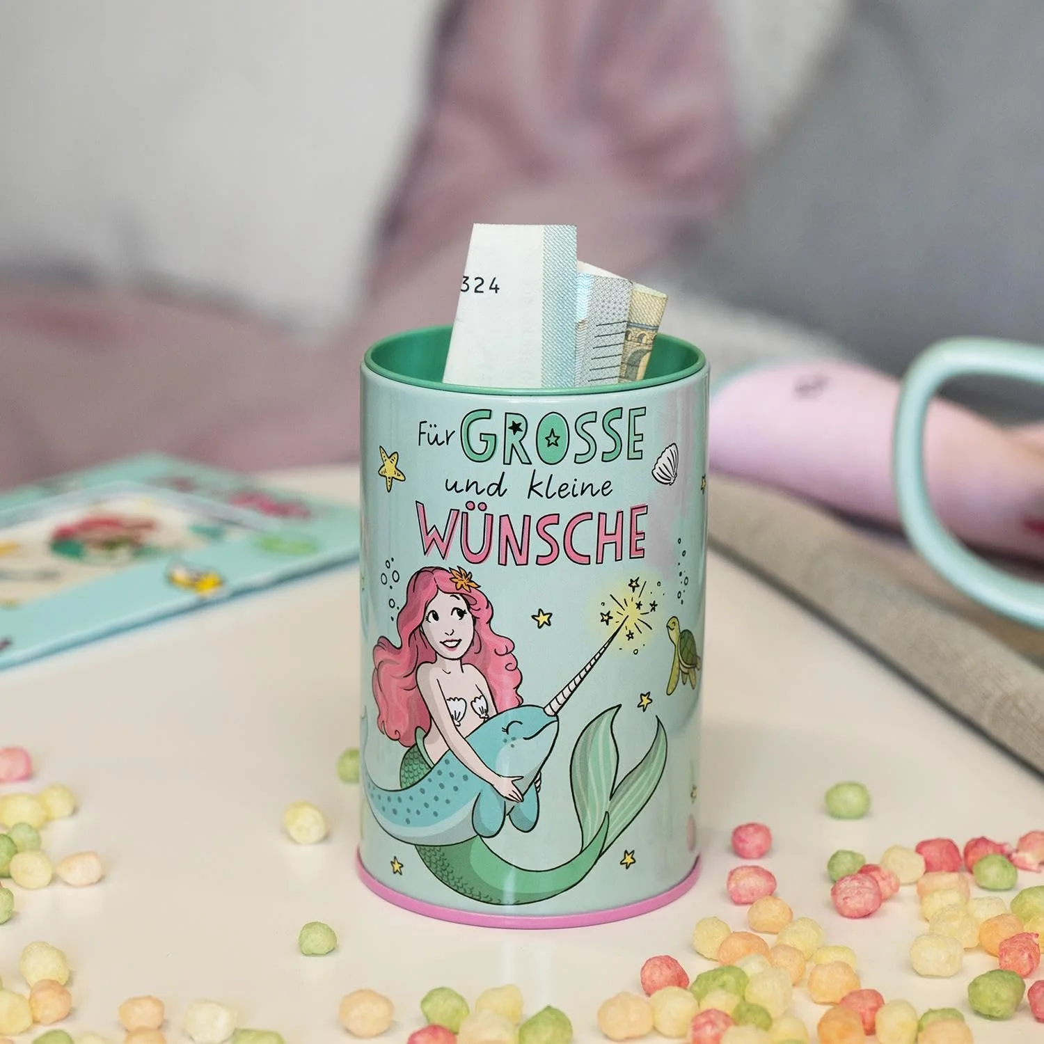 Скарбничка GRUSS & CO Mermaid Металева 9 см з прорізом зверху, фото №3