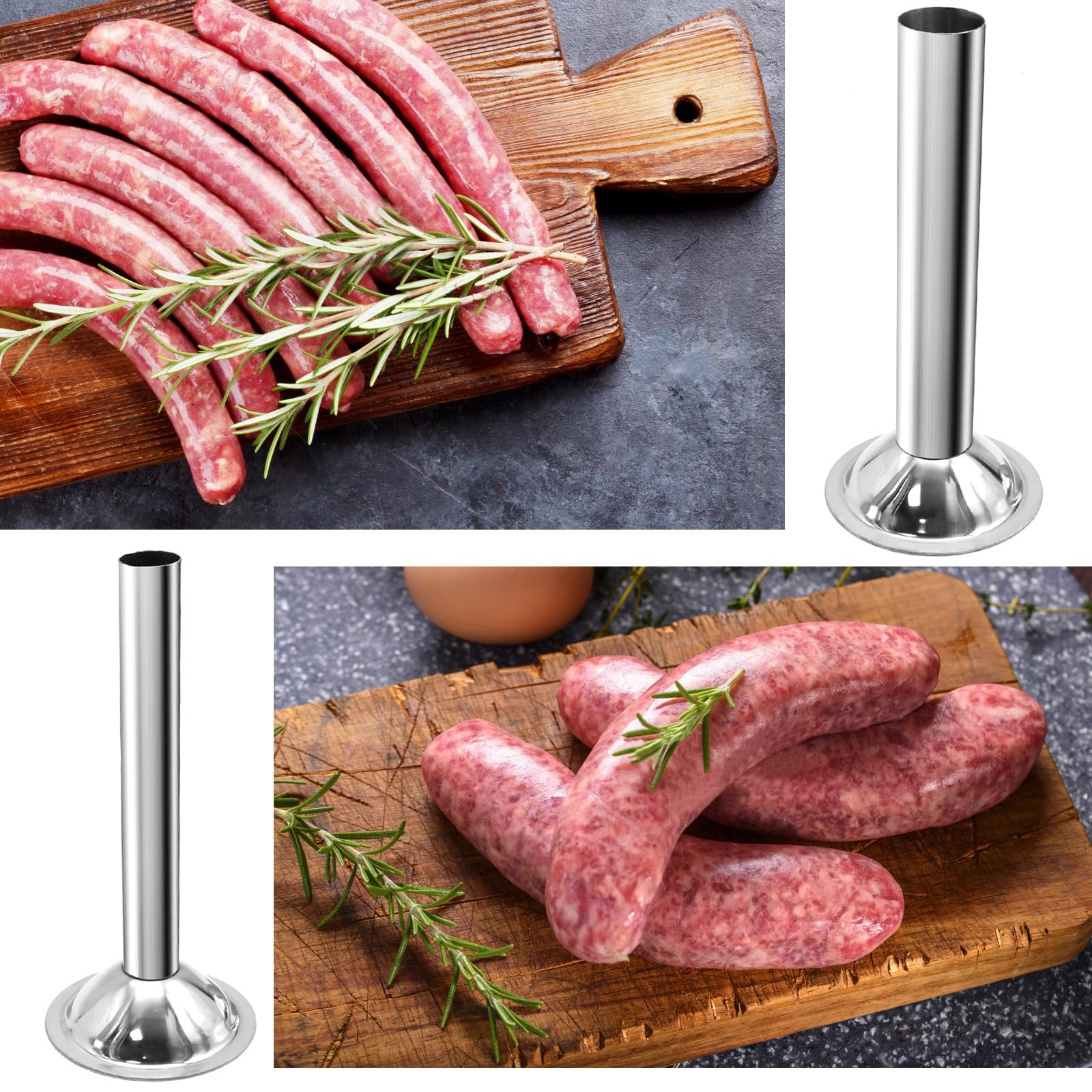 Насадки для ковбас 12 mm, 19 mm, 32 mm нержавіюча сталь 3 шт., фото №6