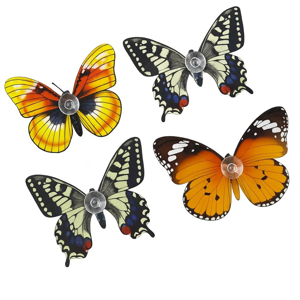 Наклейки на вікна Butterflies 4 присоски 9 x 7 см Реалістичне фото, фото №1 Наклейки на вікна Butterflies 4 присоски 9 x 7 см Реалістичне фото, фото №1