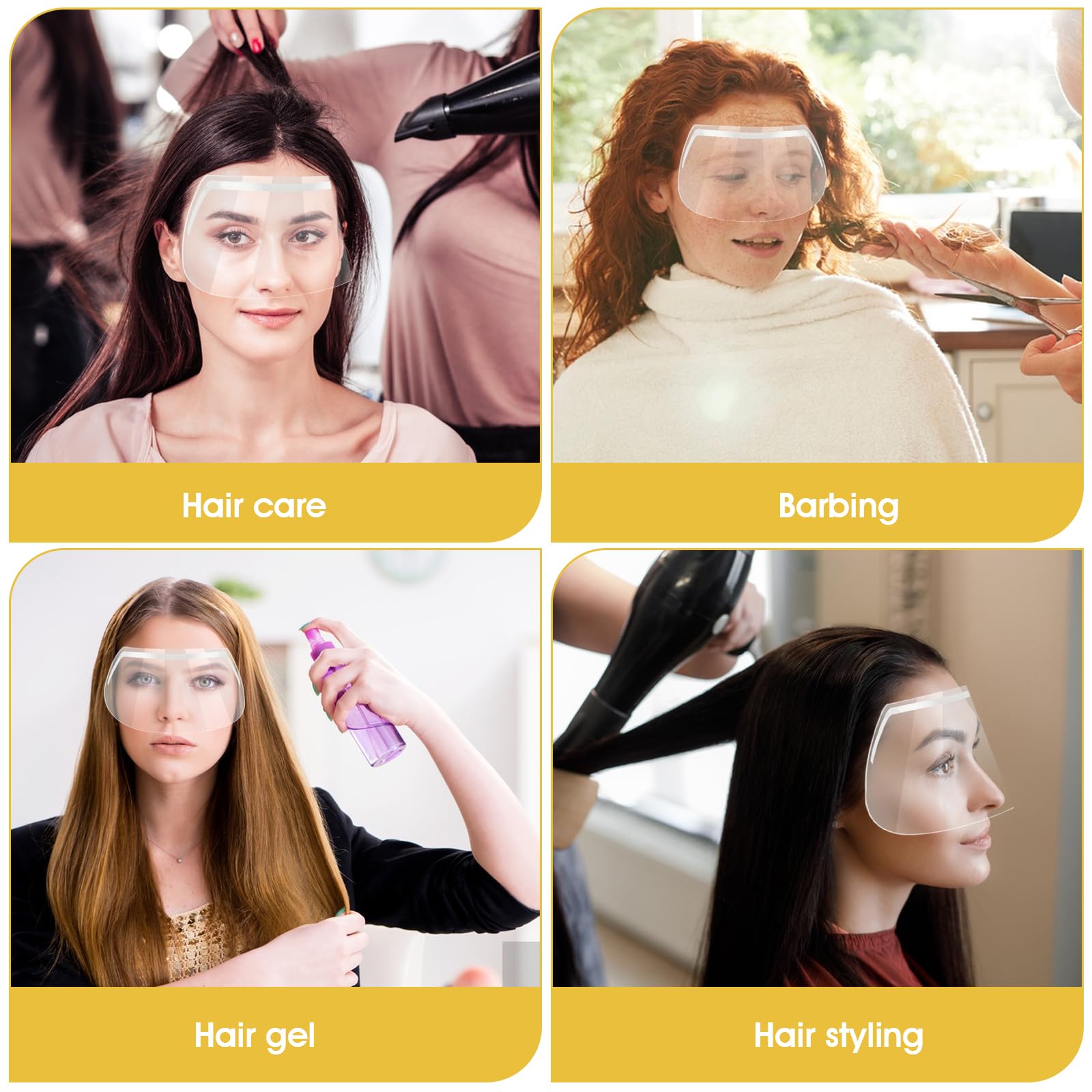 Набір Visor Transparent Face Protection Непромокальні для нарощування вій мікроблейдингу перманентного макіяжу захист в душі для салону після процедури на повіках, фото №4