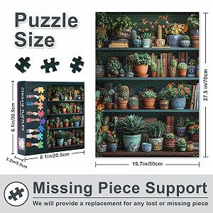 Пазл Potted Plants & Garden Oasis Art 1000 елементів 27.5 x 19.7 дюймів (70 x 50 cm) - Фото 1