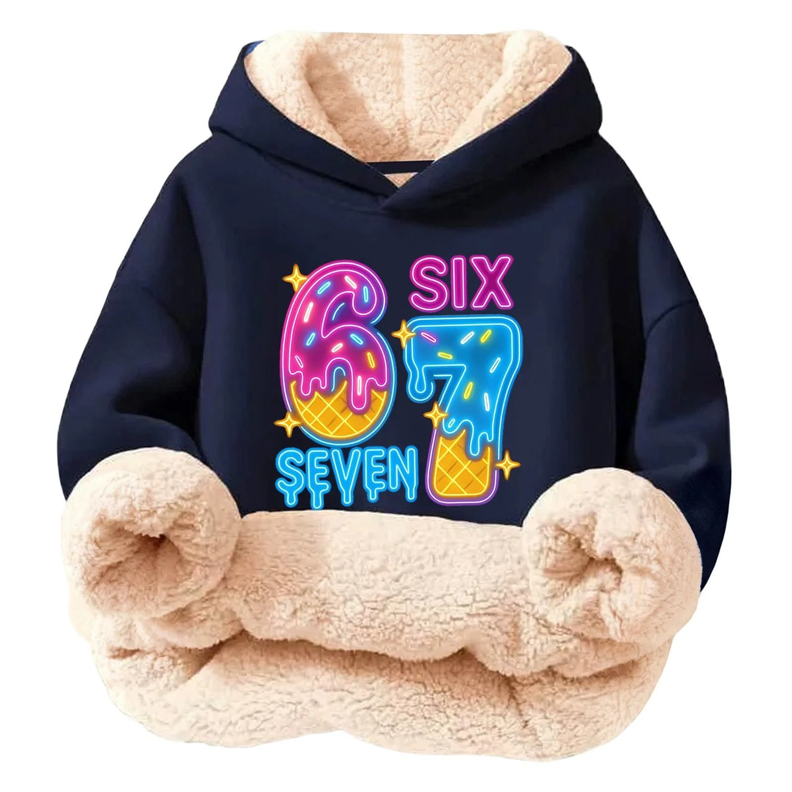 Толстовка Generisch Детская Повседневная Модная для Девочек, Удобная для Мальчиков, с Капюшоном, Принтованный Пуловер, Мягкий Флис, Теплая, Дышащая, Толстовка с Длинными Рукавами, Куртка, фото №1