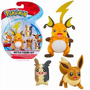 Фигурки, Pokémon Selection, Raichu, Morpeko и Eevee, набор из 3 штук - Фото 1