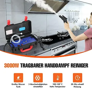 Портативний пароочисник високого тиску 220 В 3000 Вт ручний професійний synthetic.ua - Фото 1