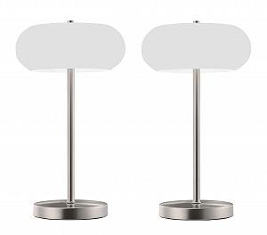 Настольная лампа Trango Miami 2017-92 LED матовый никель сатинированное стекло 5 Вт 3000 K теплый белый synthetic.ua - Фото 1