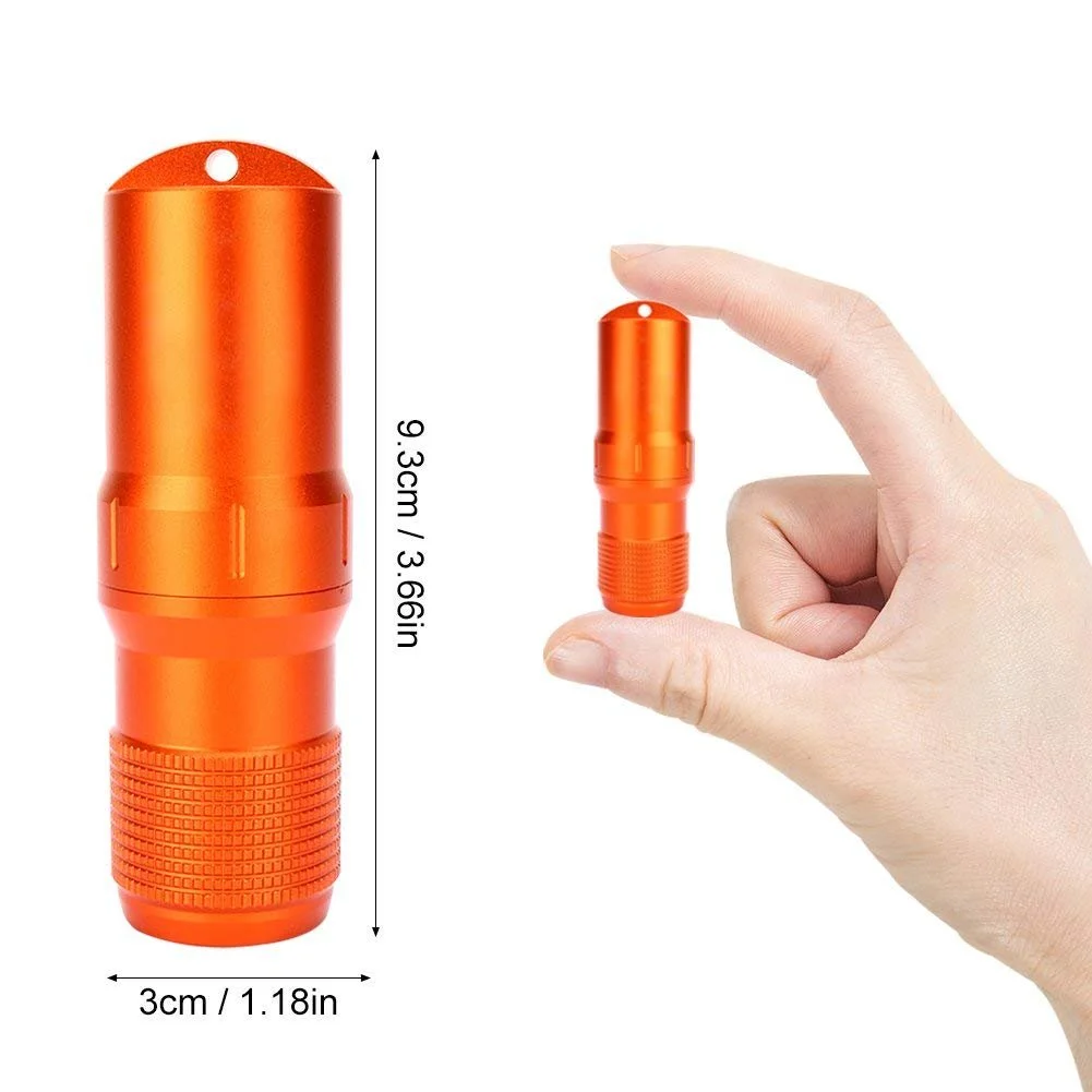 Футляр Yosoo Водонепроникний Контейнер-капсула для EDC інструментів, аварійний набір виживання, помаранчевий, фото №4