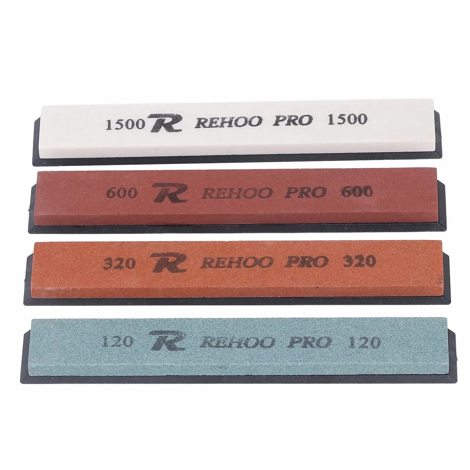 Набір точильних каменів для ножів водні камені 4 штуки з фіксованим кутом 120 320 600 1500 Grit білий, фото №3