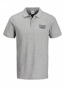 Поло JJHERO POLO SS CAT 12175087  Melange Jack&Jones Сірий S - Фото 1