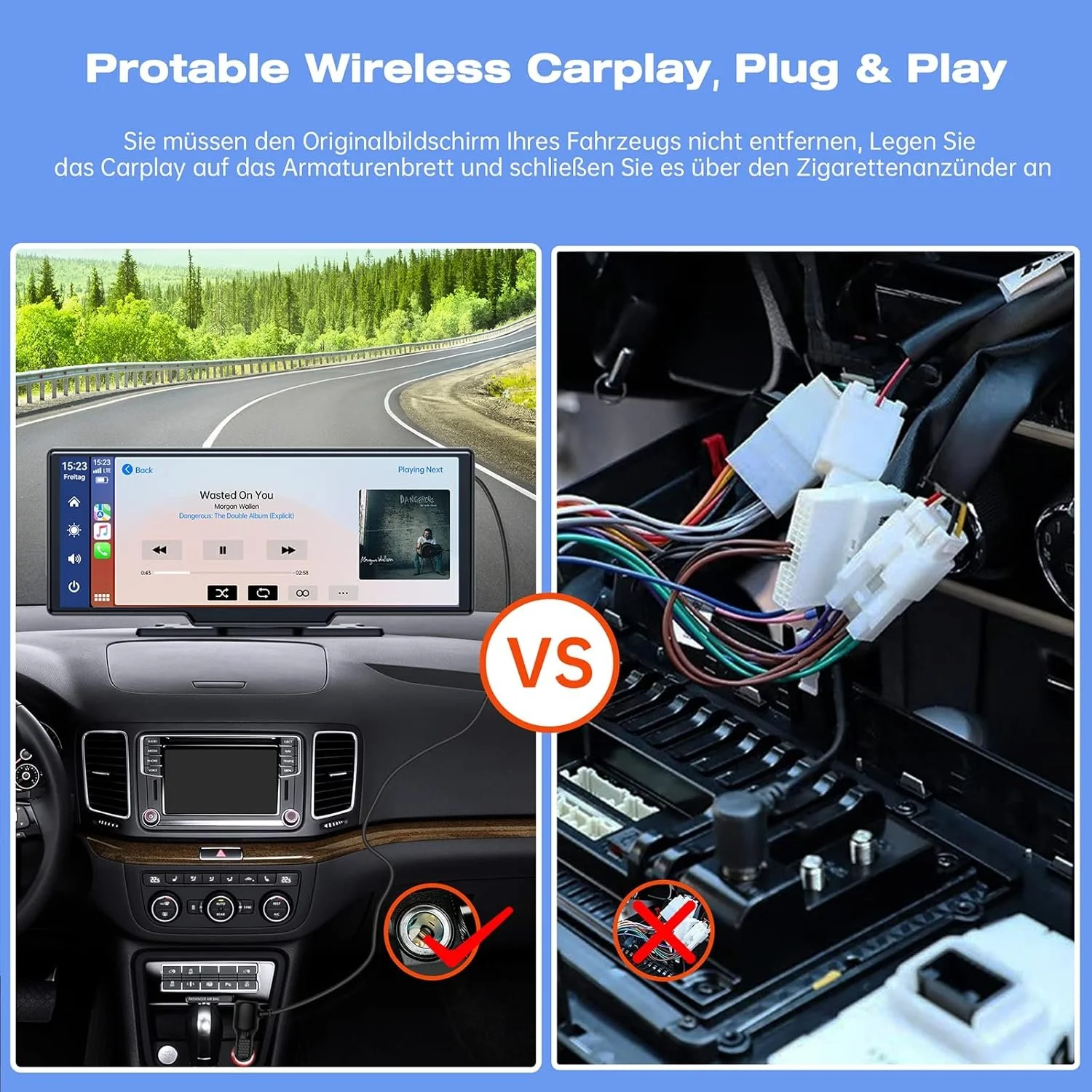 Автомагнітола Lamtto RC06 / 10" / Сенсорна / Apple CarPlay / Android Auto / Bluetooth / GPS / USB / AUX, фото №4