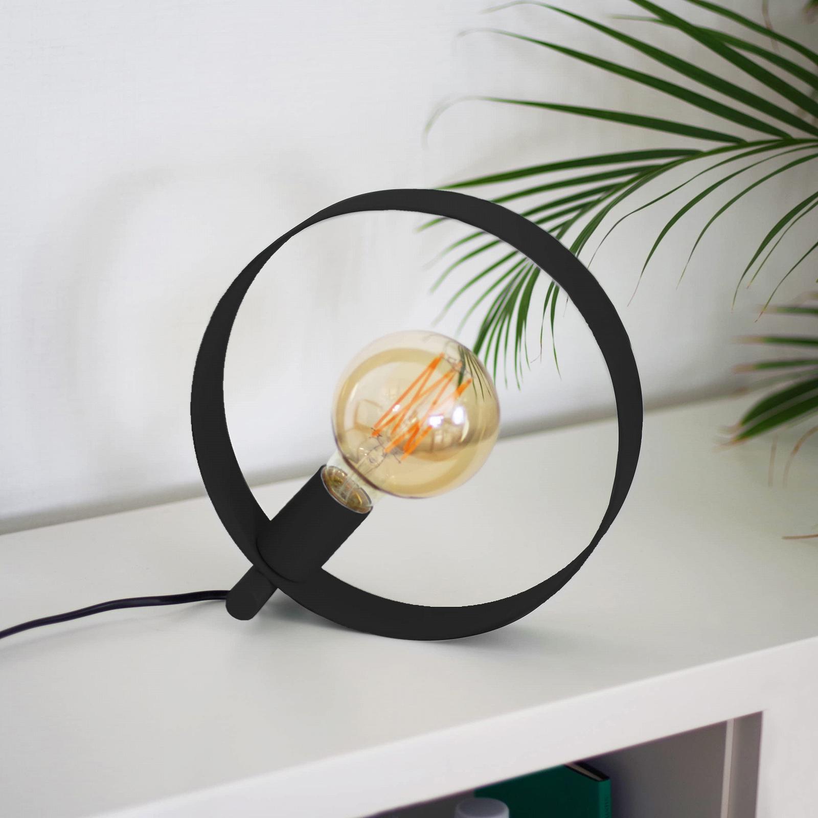 Настільна лампа LED Universum Maya кільцеподібна E27 чорна, фото №8