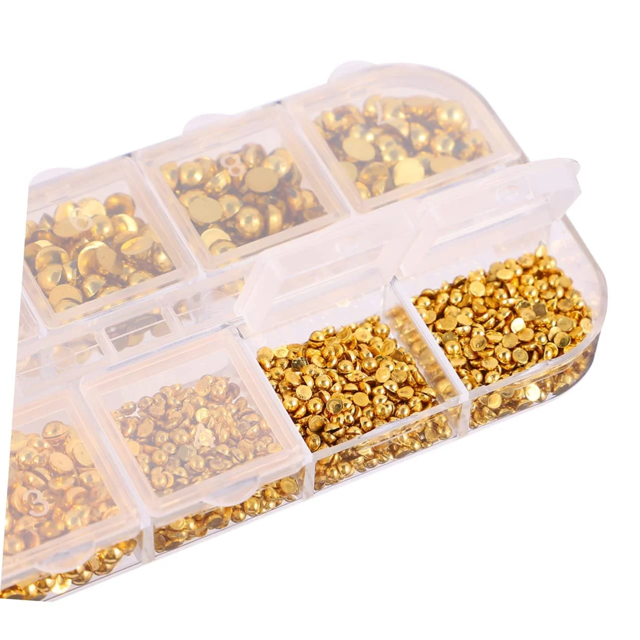 Наклейки для ногтей, FRCOLOR, золотые полукруги, дизайн со стразами для маникюра, фото №3