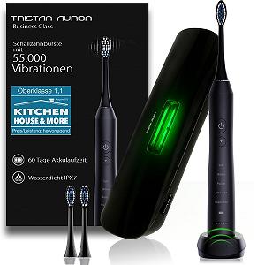Звукова зубна щітка Tristan Auron UV Case 60 днів автономної роботи Чорна - Фото 1