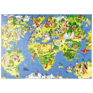 Купить Пазл MyPuzzle Special Collection Большая и забавная мультяшная карта мира Иллюстрация для детей Premium 200 элементов - Фото 1 Пазл MyPuzzle Special Collection Большая и забавная мультяшная карта мира Иллюстрация для детей Premium 200 элементов - Фото 1