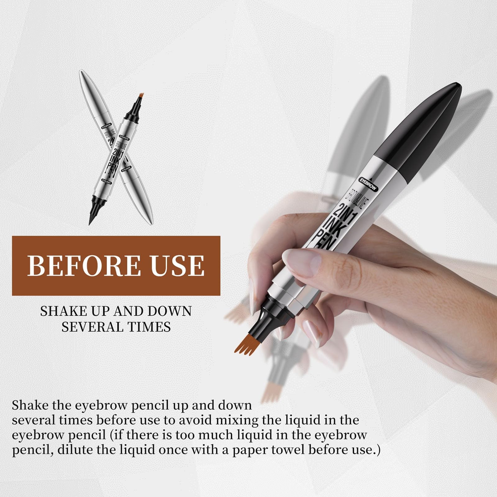 Олівець для брів Microblading 4-вилочний Водостійкий Стійкий Один розмір, фото №7