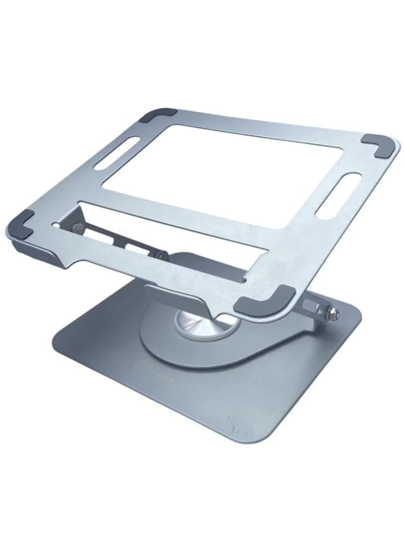 Подставка для ноутбука Kigam, вращается на 360 градусов, регулируется по высоте, портативная, эргономичная, совместима со всеми MacBook Pro/Air до 17 дюймов, серебристая, фото №1