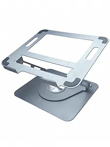 Подставка для ноутбука Kigam, вращается на 360 градусов, регулируется по высоте, портативная, эргономичная, совместима со всеми MacBook Pro/Air до 17 дюймов, серебристая - Фото 1