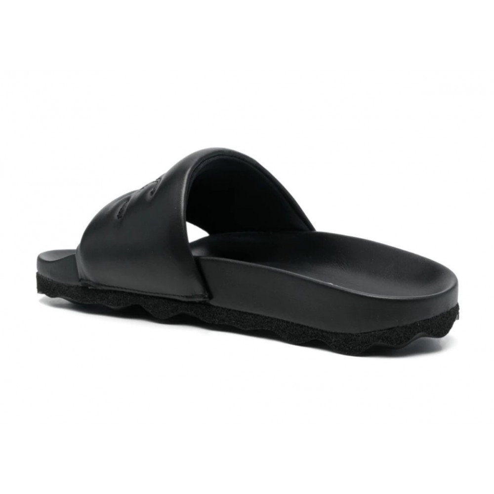 Шльопанці OFF-WHITE BOOKISH LEATHER SPONGE SLIDER 38, фото №6