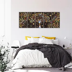 Картина на стіну Runa Art Klimt Tree of Life 045355a 200 x 80 см чорна різнокольорова synthetic.ua - Фото 1