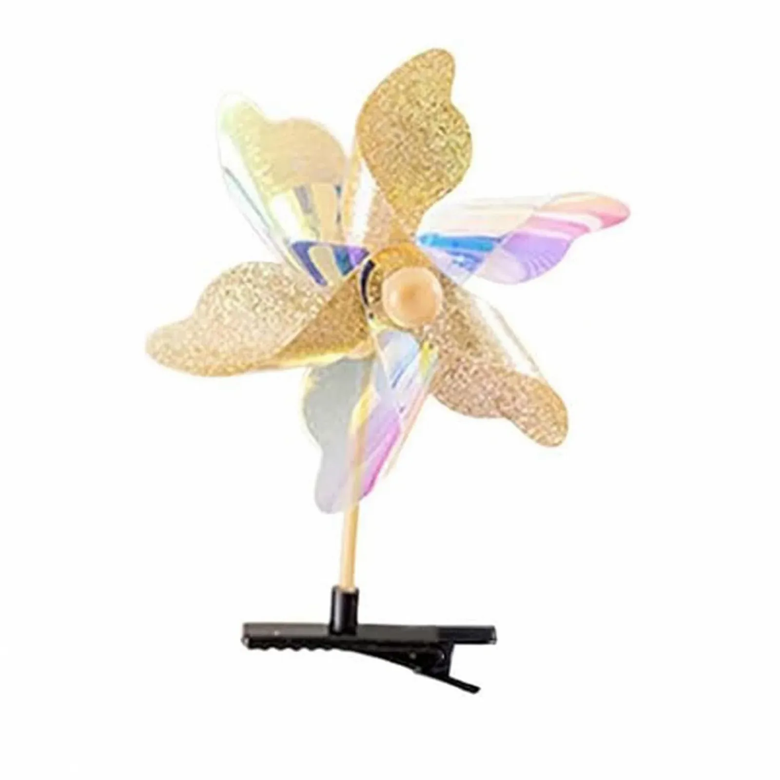 Заколки для волос Ветряная мельница с блестками, Разноцветные заколки для волос Ветряная мельница с блестками, Заколки для волос Ветряная мельница, Мультяшные аксессуары для женщин, фото №1