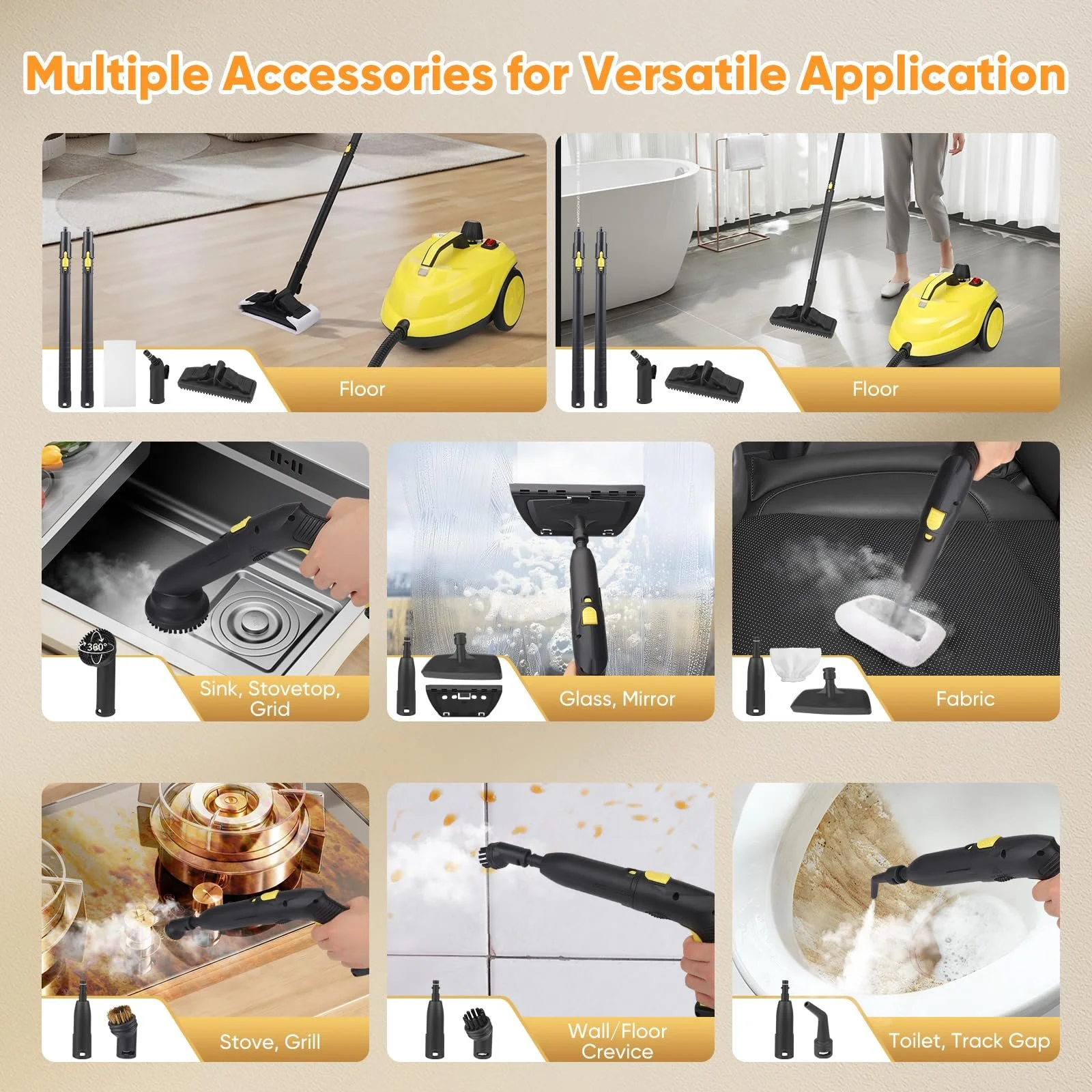 Пароочисник універсальний високотемпературний 320°C 2 л 2000 Вт, фото №6