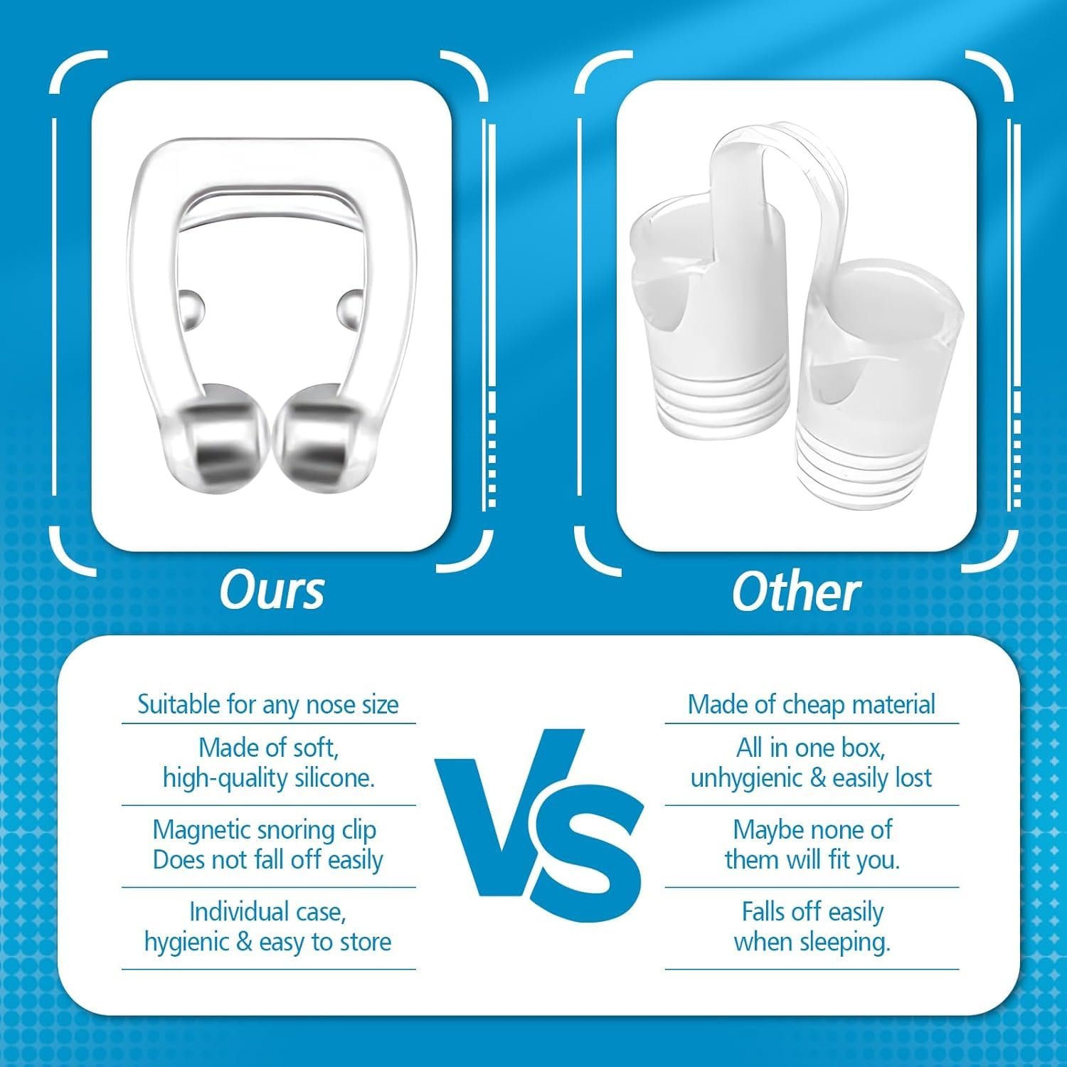 Роздільник для носа проти хропіння HSYTEK, 8 шт, багаторазового використання, магнітні, фото №6