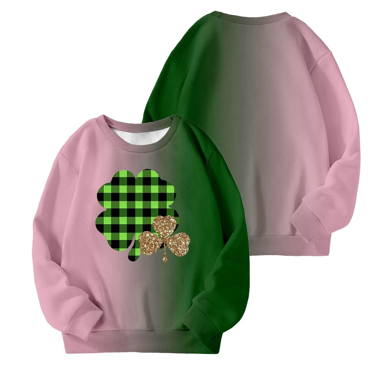 Лонгслив Девочка - Повседневный свитшот с круглым вырезом и капюшоном для девочки, фото №3