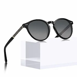 Вінтажні сонцезахисні окуляри Круглі CARFIA для жінок, з поляризацією та 100% захистом від ультрафіолету - Фото 1