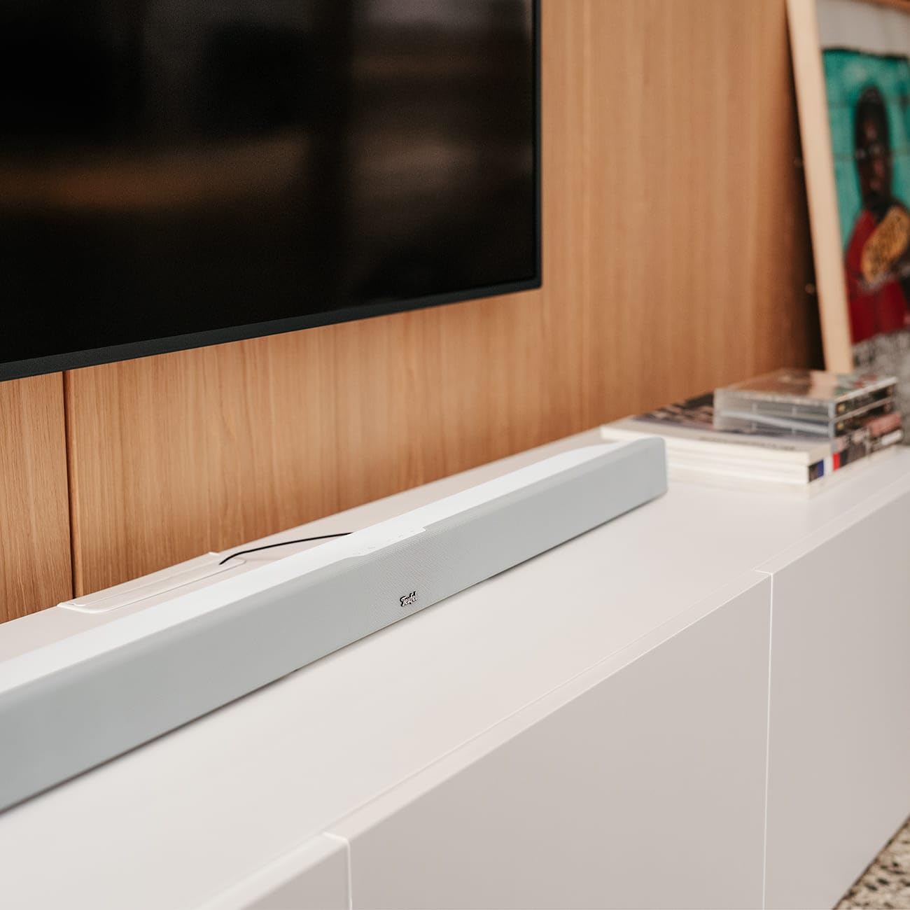 Саундбар Teufel CINEBAR 11-2.1 с беспроводным сабвуфером Dolby Audio Bluetooth 5.0 HDMI 3D ARC CEC 4K пасстроли Dynomore сенсорная панель белый, фото №6 Саундбар Teufel CINEBAR 11-2.1 с беспроводным сабвуфером Dolby Audio Bluetooth 5.0 HDMI 3D ARC CEC 4K пасстроли Dynomore сенсорная панель белый, фото №6