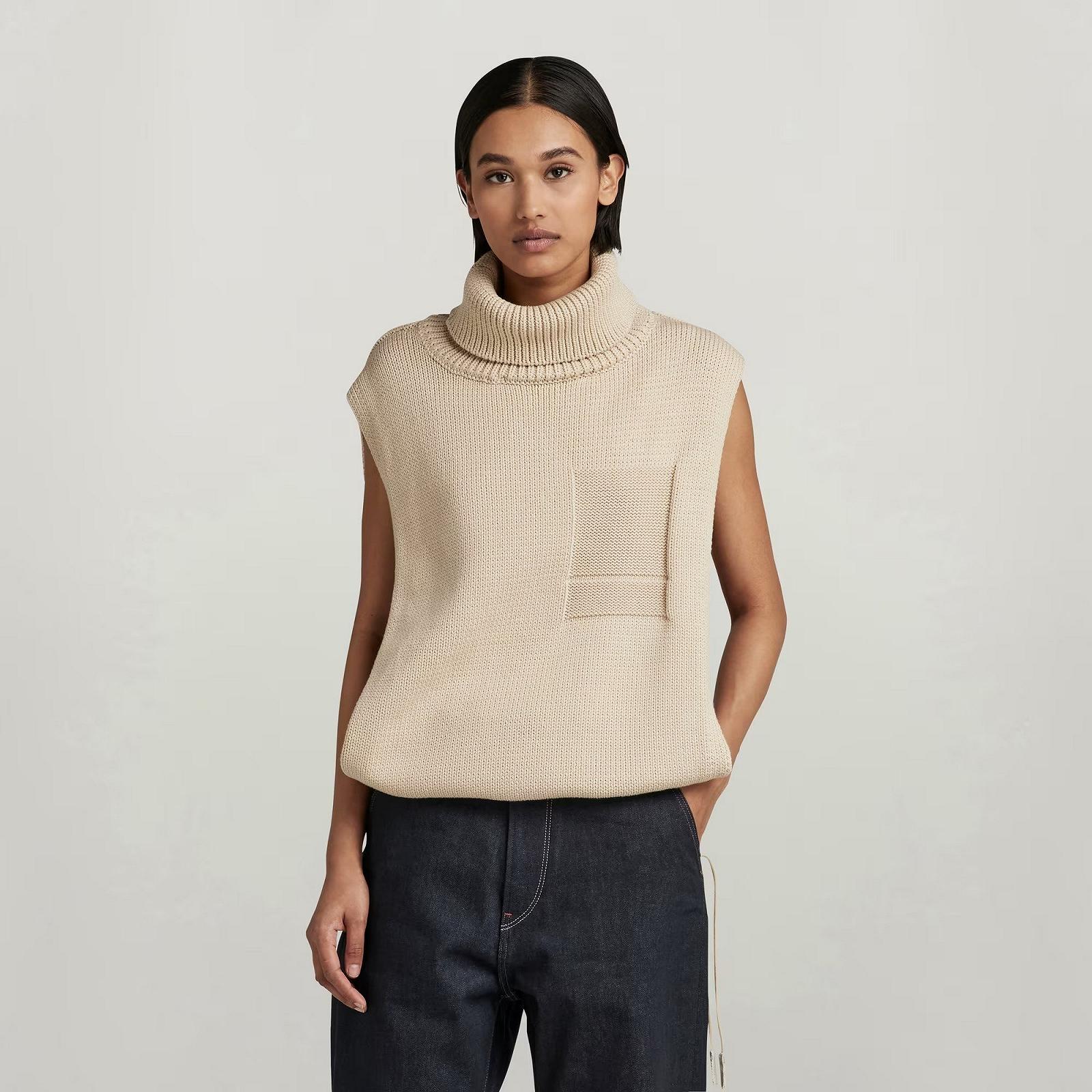 Женский свитер G-Star RAW Knitted Top Open Side Turtle Neck - XL, фото №1