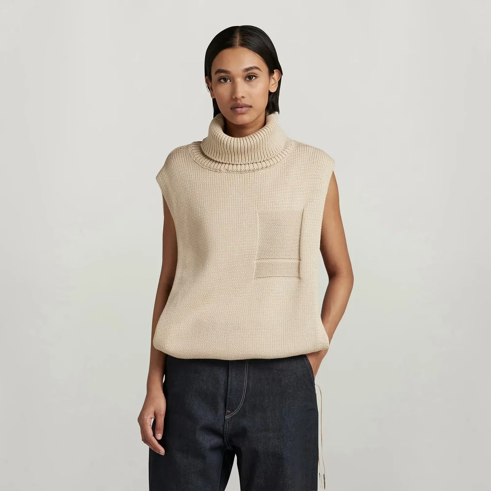 Жіночий светр G-Star RAW Knitted Top Open Side Turtle Neck - XL, фото №1 Жіночий светр G-Star RAW Knitted Top Open Side Turtle Neck - XL, фото №1