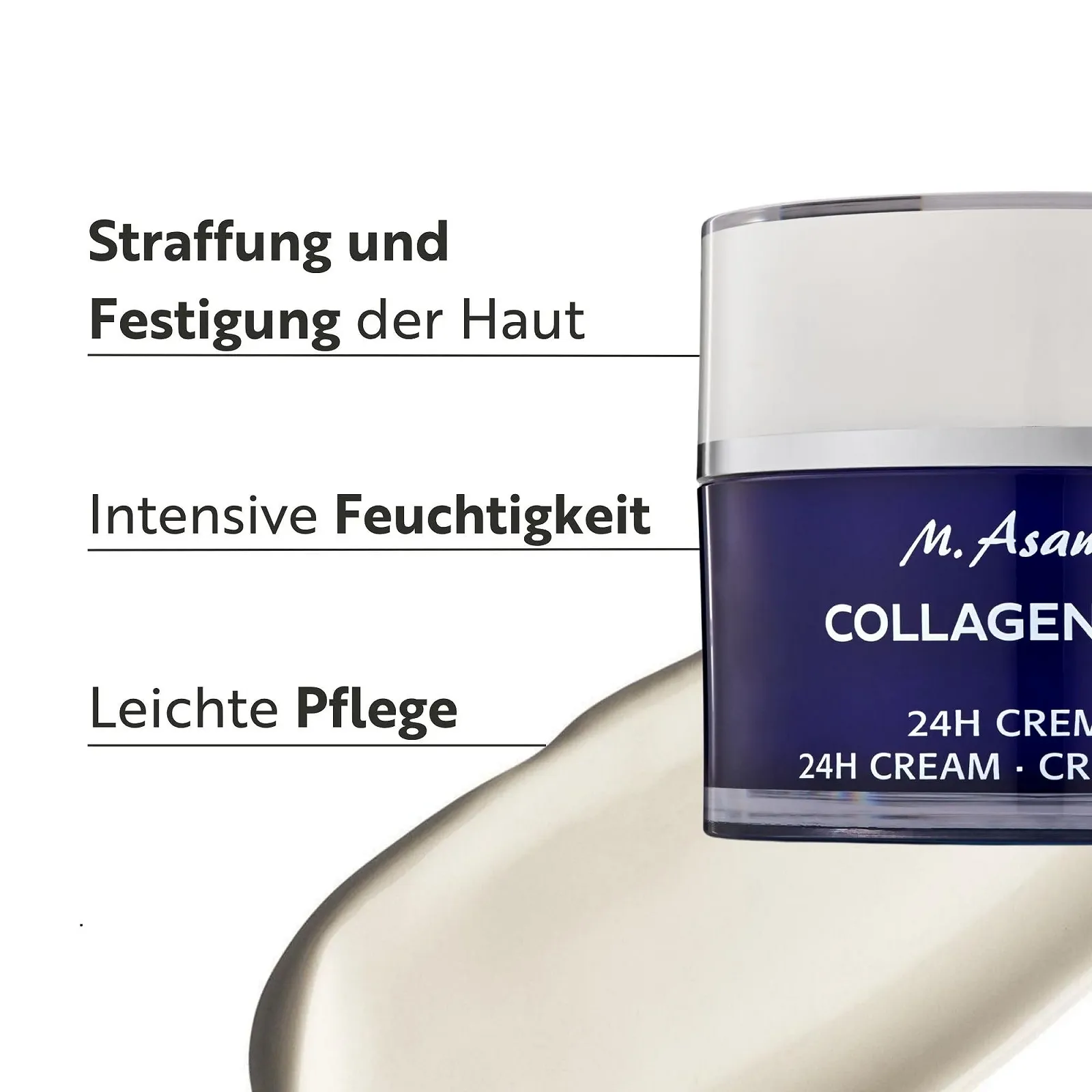 Крем для обличчя M. Asam Collagen Lift 24h зволожувальний веганський з рослинним колагеном та олією ши 50 мл, фото №2