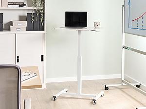 Столик для ноутбука Beliani Academia Регулируемый по высоте 65 x 48 см Белый synthetic.ua - Фото 1