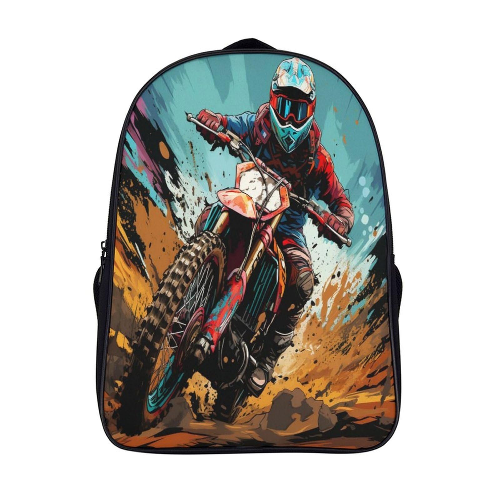 Рюкзак FPAKAKIIE Dirt Bike для дівчат-підлітків, великий, шкільний, для трекінгу, подорожей, розміром 40x28x16 см, фото №1