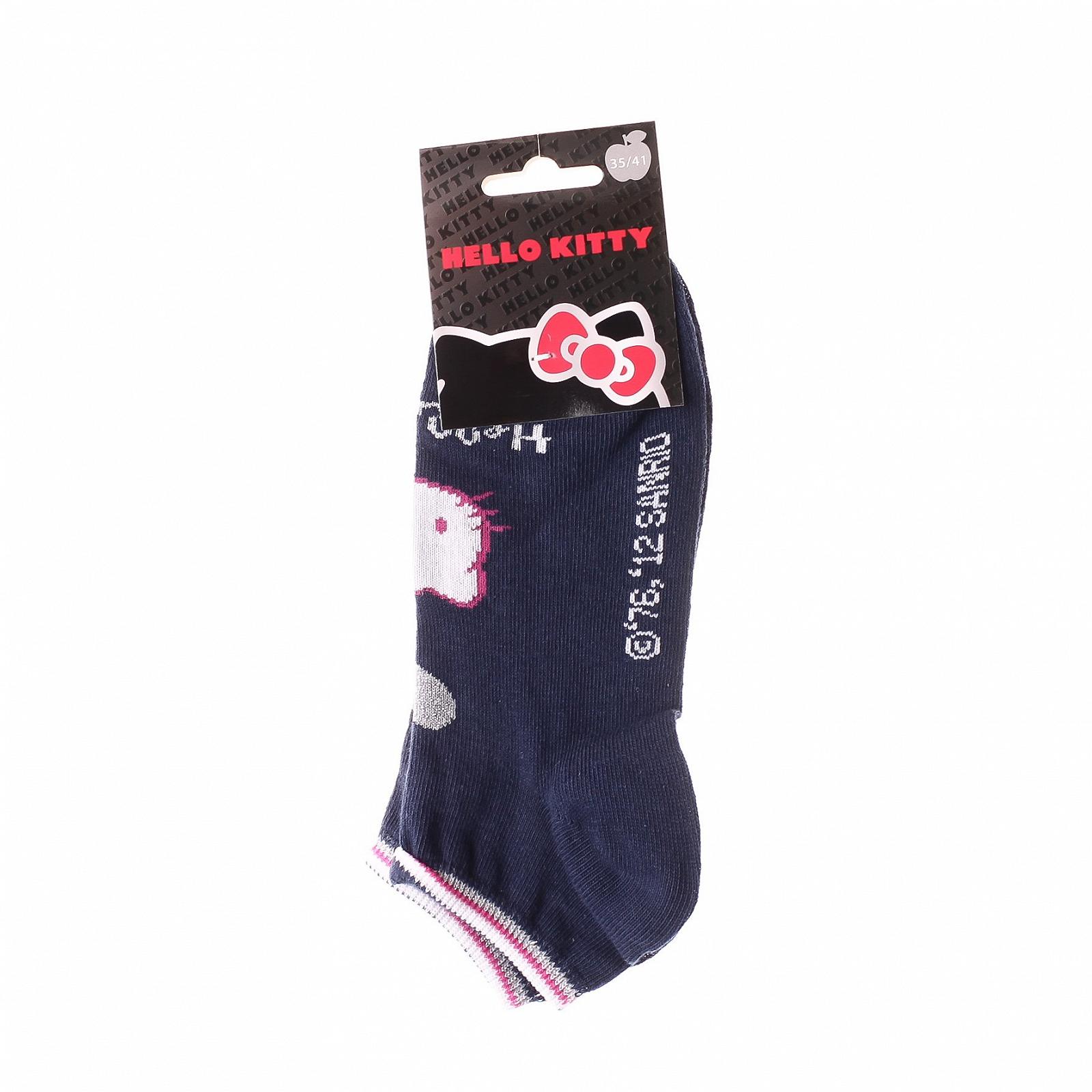 Шкарпетки HELLO KITTY   TETE DE HK + COEUR + HK Синій 35 - 41, фото №2