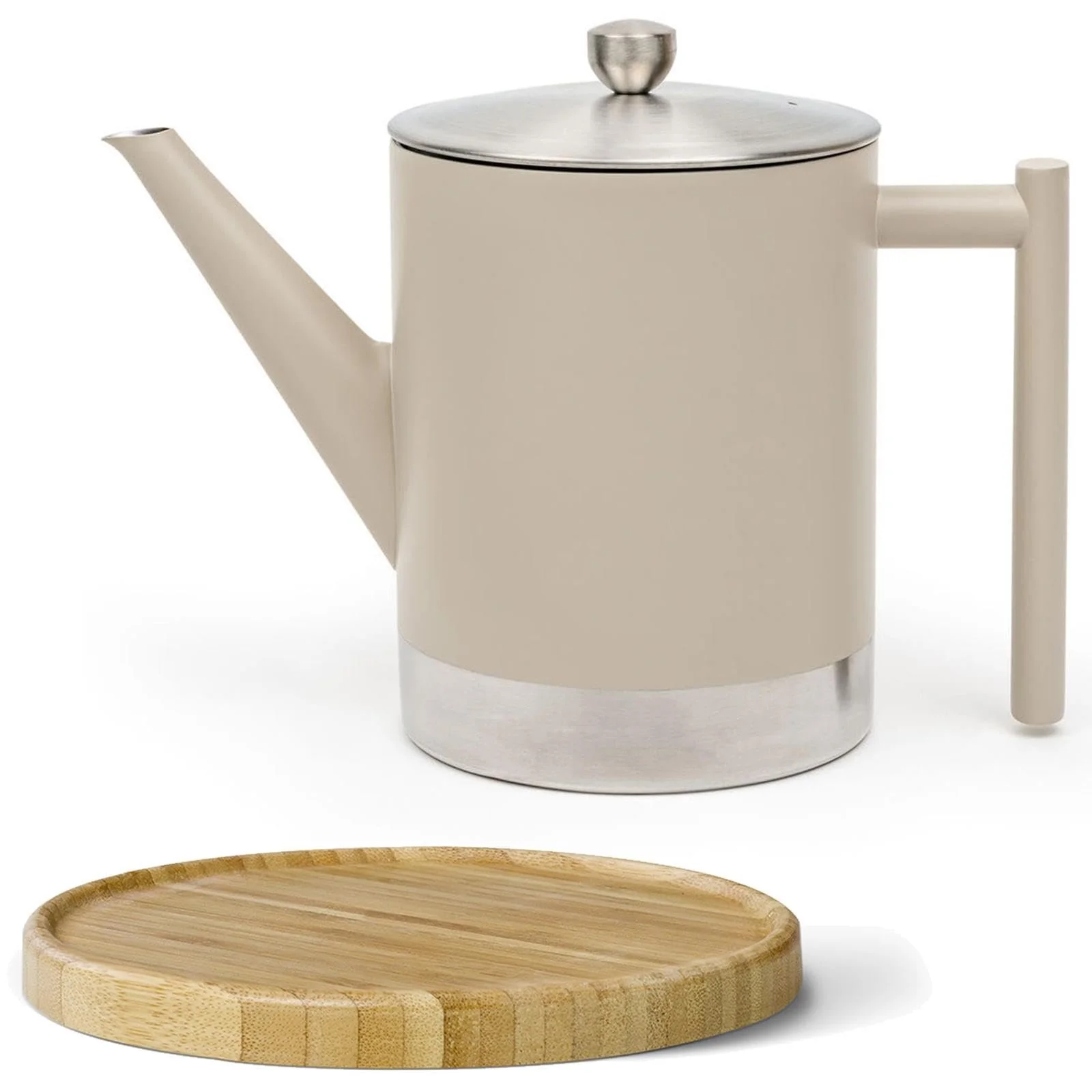 Чайник-заварник Bredemeijer Taupe з подвійними стінками з нержавіючої сталі, 1,2 літра, фото №1