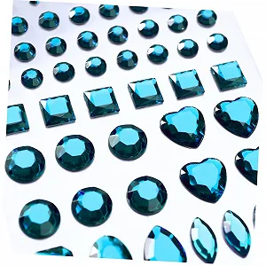 Наклейки акриловые кристаллы Lurrose 3 шт разные формы небесно-голубой synthetic.ua - Фото 1