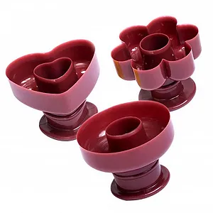 Формы для пончиков 3 шт. Пластик PP Круглые Цветок Сердце - Фото 1