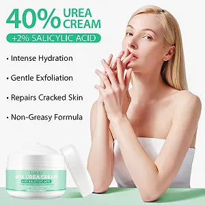 Крем с мочевиной Urea Cream 40% с 2% салициловой кислотой чаем и алоэ вера для увлажнения и удаления натоптышей 100 г synthetic.ua - Фото 1
