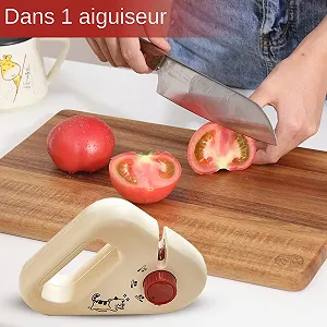 Точилка для ножів XIAOXIAOYU ручна 4-в-1 з протиковзкою основою synthetic.ua - Фото 1