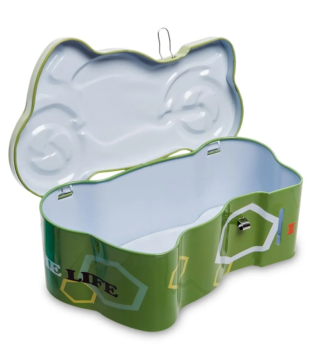 Скарбничка металева у формі мотоцикла з замком Зелена, фото №3