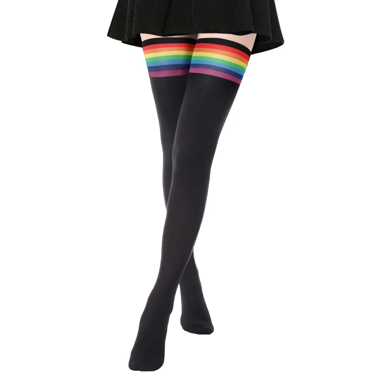 Женские носки DRESHOW Очень длинные выше колена Гетры в полоску, фото №1