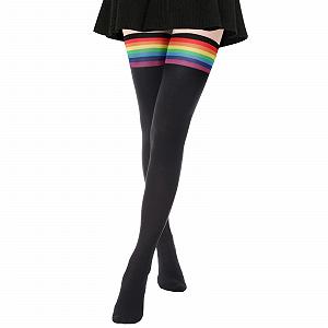 Женские носки DRESHOW Очень длинные выше колена Гетры в полоску - Фото 1