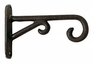 Настенный крючок zeitzone для подвесных корзин чугунный винтажный 12 см Коричневый - Фото 1