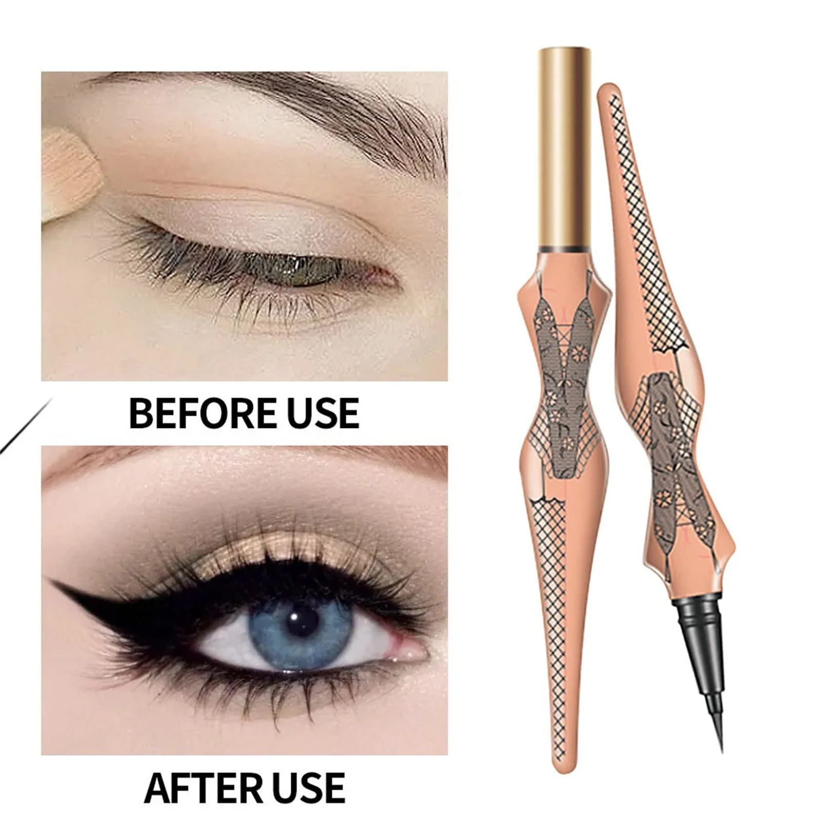 Підводка для очей рідка з сатиновим фінішем, блискуча, довготривала, високопігментована, водостійка формула, 1 мл (A,), фото №4